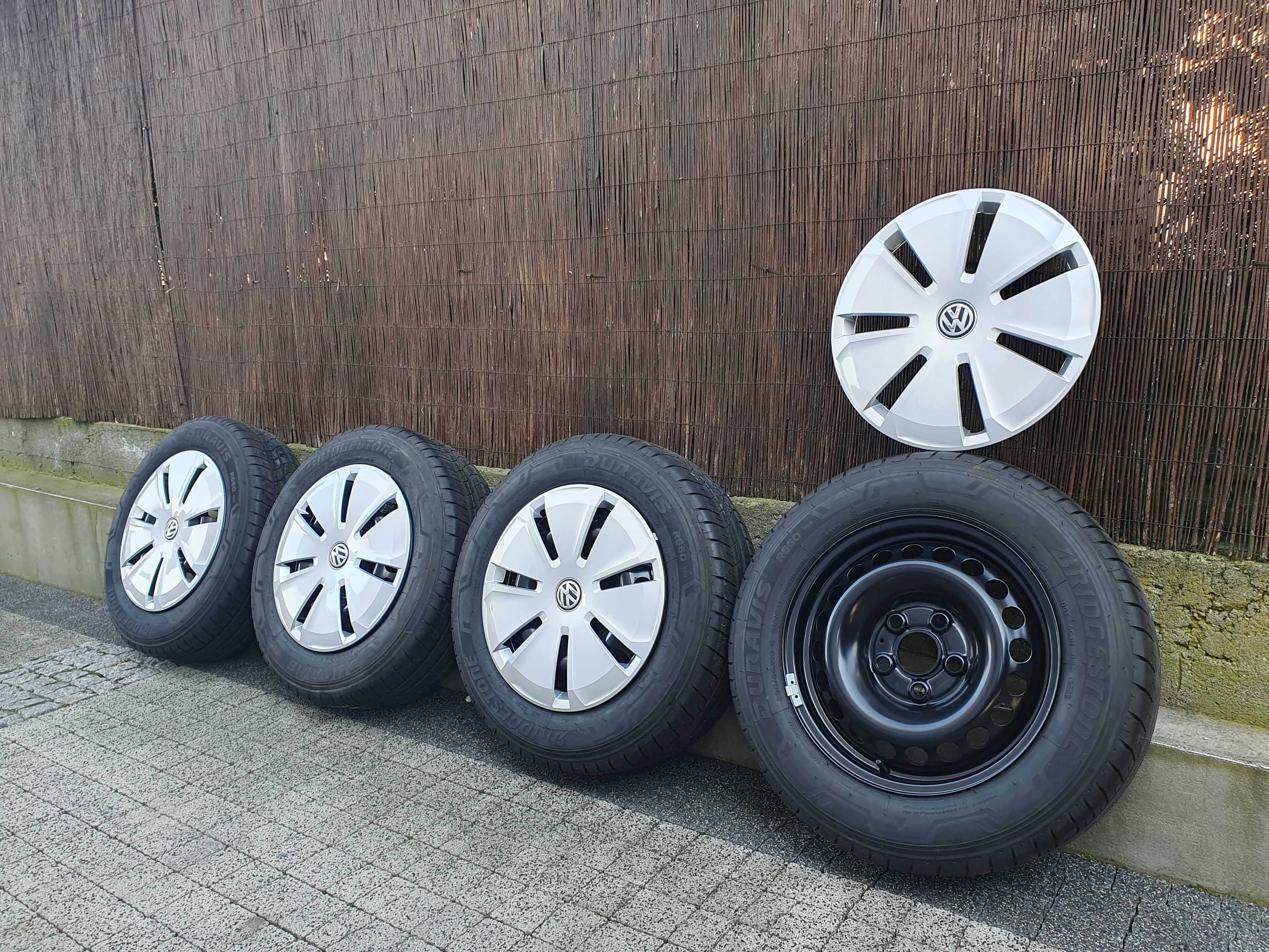 4x Oryginalne koła VW T6 205/65/16C Bridgestone Duravis Demo! 2022r.