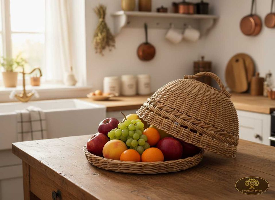 Chlebak z ekologicznej wikliny z pokrywą – lekki i stylowy handmade