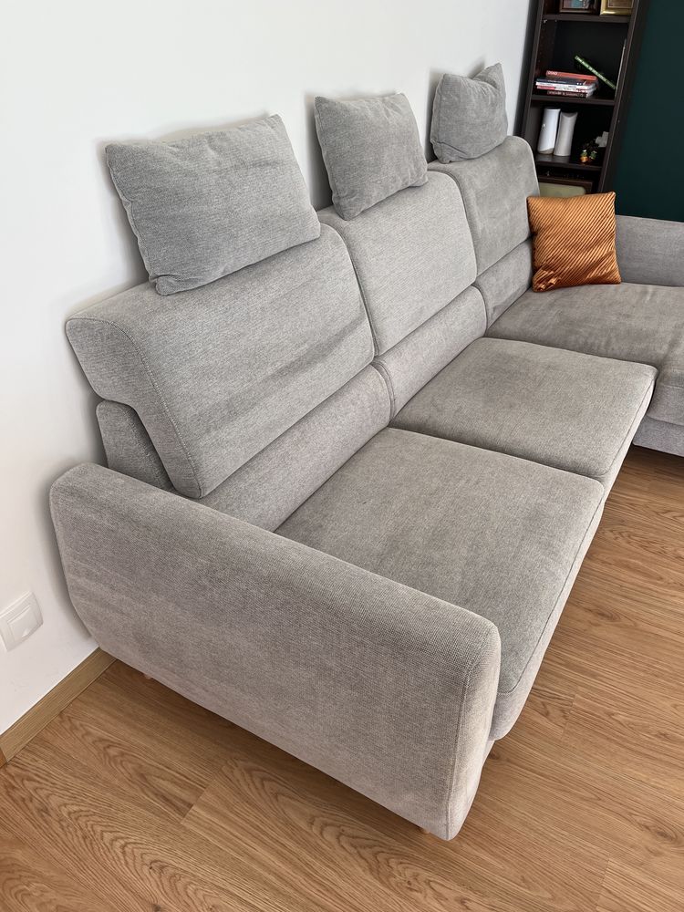 Sofá IKEA Chaise Longue | Tecido Cinzento