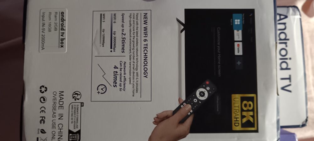 Android TV 8k Google TV 2gb 16gb Voice