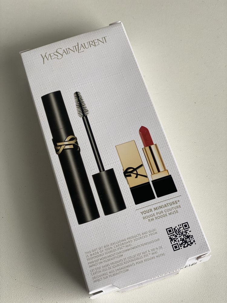 Zestaw YSL tusz lash clash + szminka