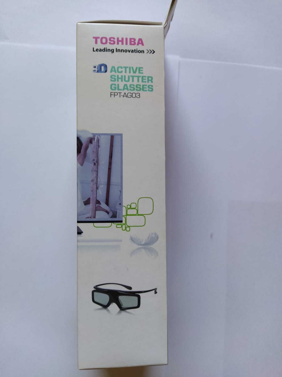 Okulary 3D nowe do telewizora TOSHIBA FPT-AG03 KOMPLET zapakowane