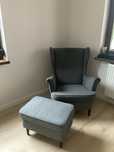 Fotel uszak ikea szary