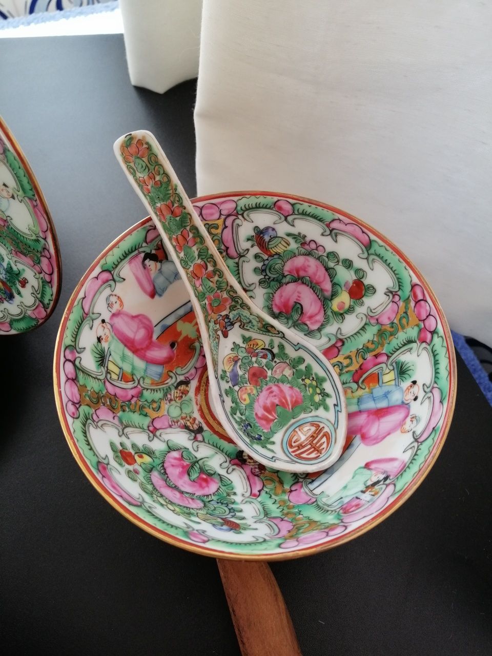 Terrina, taça e prato porcelana chinesa