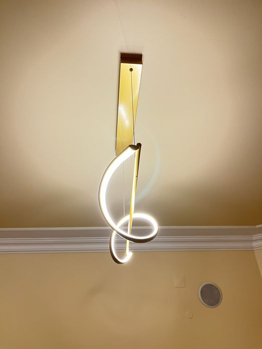 2 candeeiros LED suspenso KHUTTI Metal Dourado