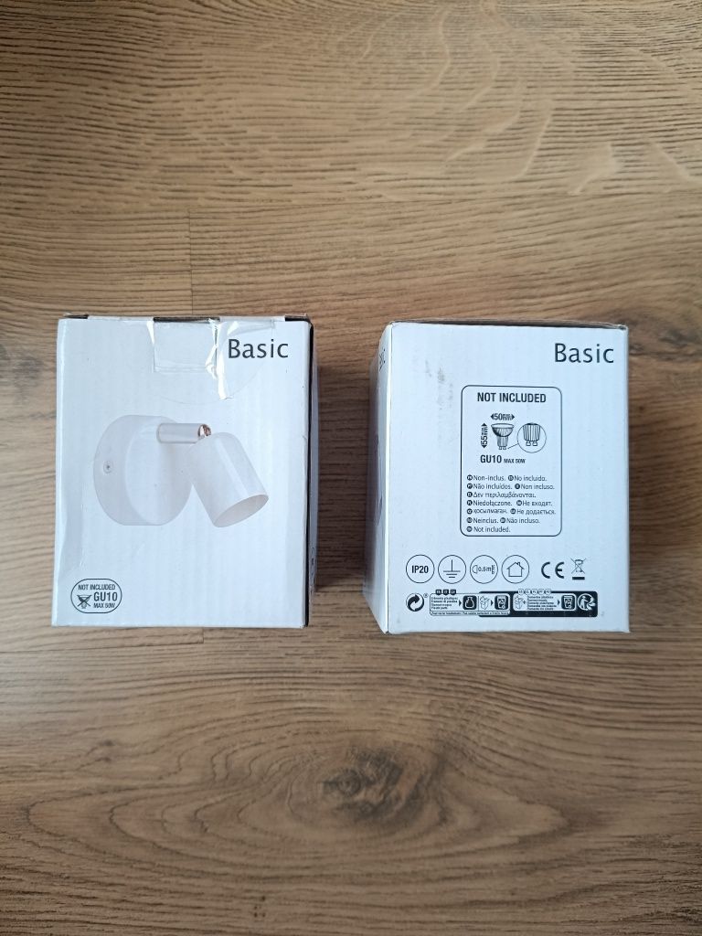 Kinkiet biały nowoczesny lampa ścienna Basic 2 szt