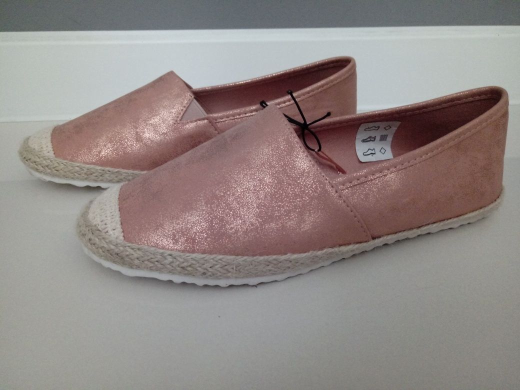 NOWE Espadryle rozm. 36 / goldenrose / bardzo lekkie