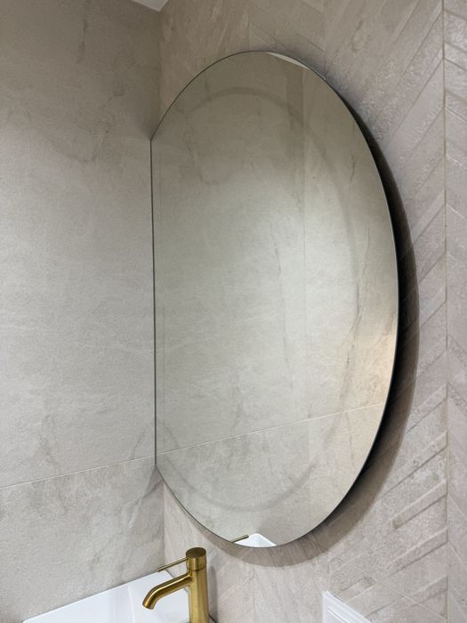 Półokrągłe lustro z podświetleniem led średnica 100 cm