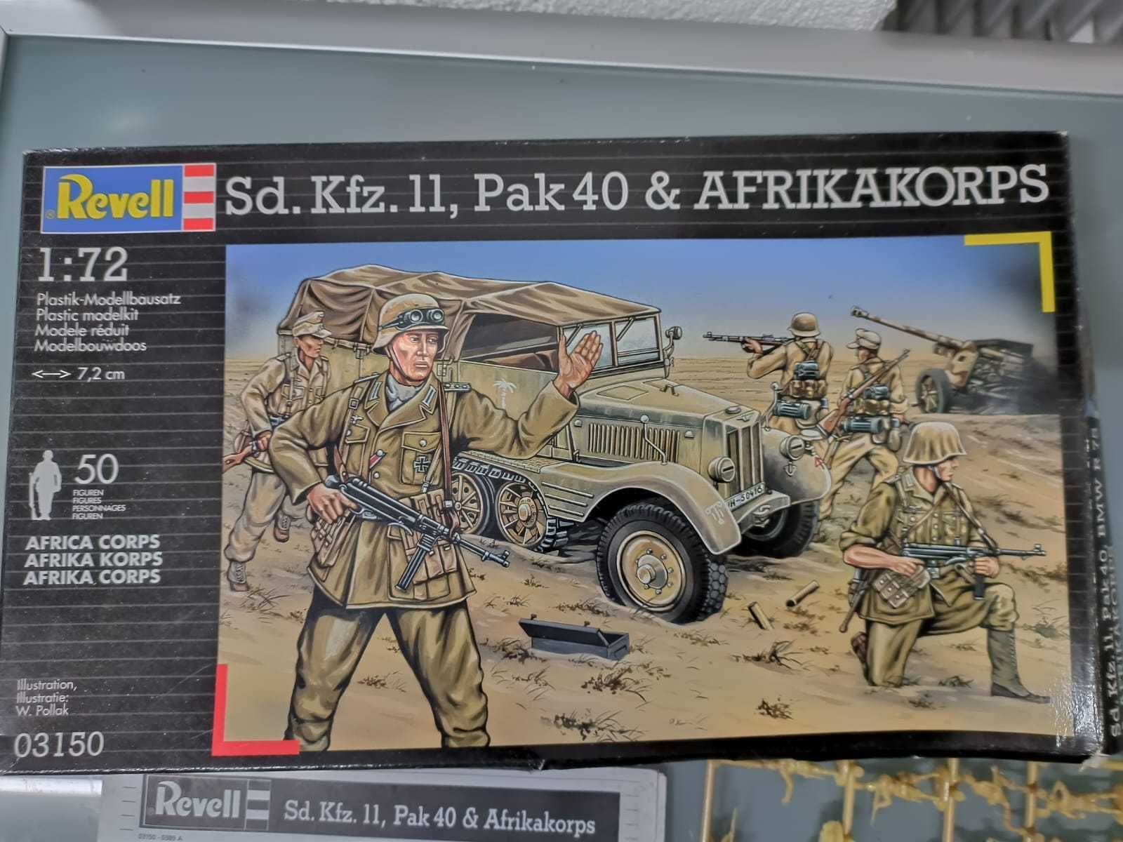 Kit Sd. Kfz, pak40 , Fuchs; Luchs e Afrikakorps, Revell 1x72