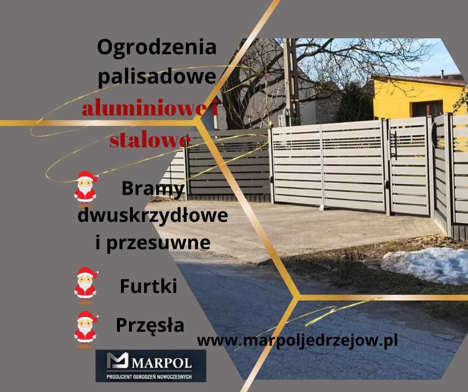 Ogrodzenie nowoczesne,aluminium,stal,brama,furtka,przęsła,balustrada