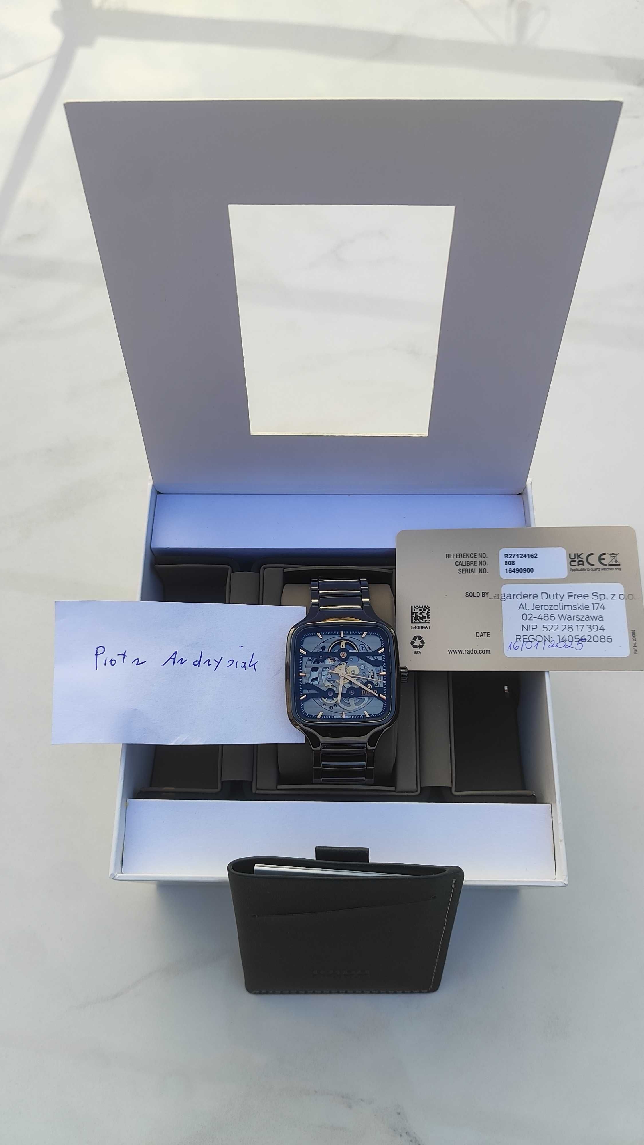 Rado True Square Gent Automatic Skeleton L Black