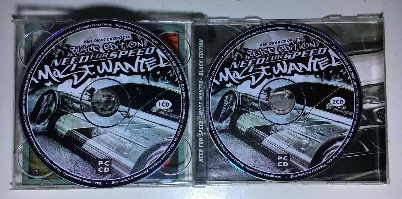 CD PC Легендарная игра "Need for Speed" Most Wanted Black Edition