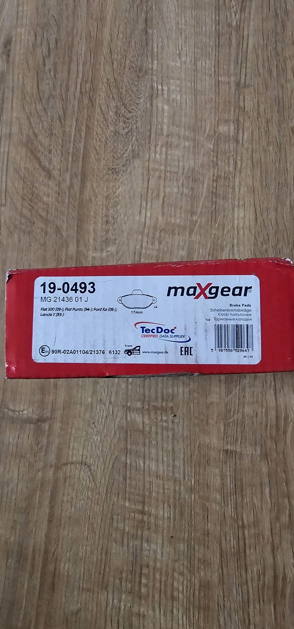 Nowe klocki hamulcowe Maxgear 19-0493