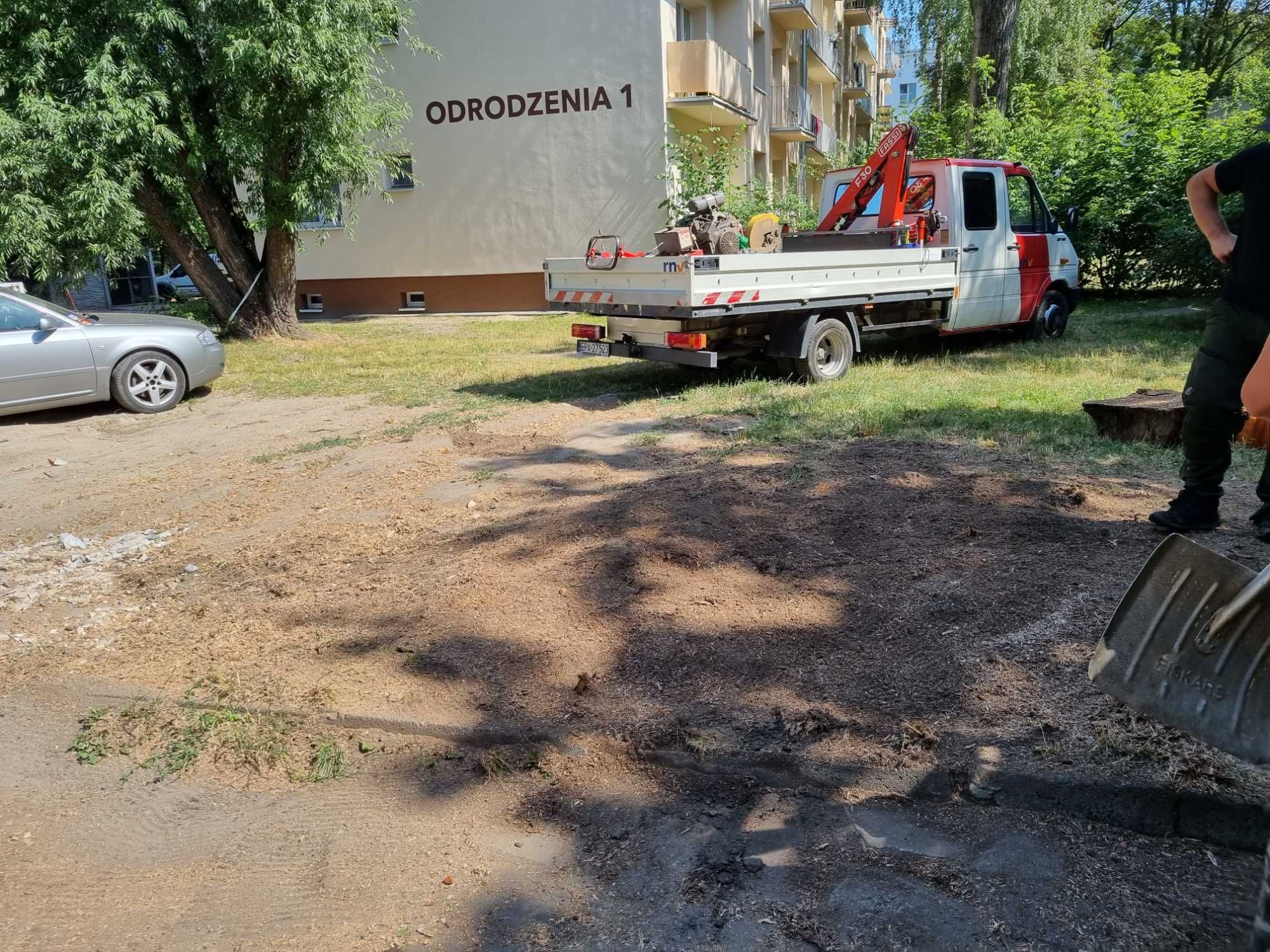 sprzątanie usuwanie rozdrabnianie gałęzi po wycinkach rębakiem Łódź