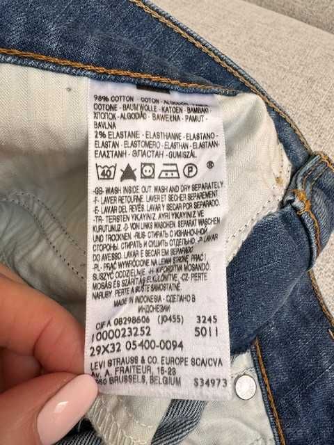 Levis levi's spodnie damskie dżinsy jeansy 29/32 niebieskie nowe