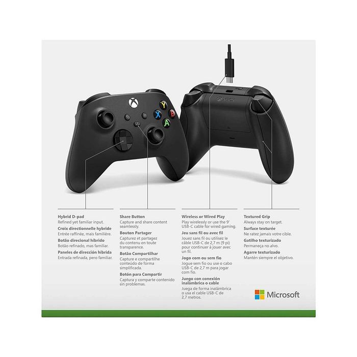 Pad (bez)przewodowy Xbox Wireless Controller M + kabel USB C NOWY