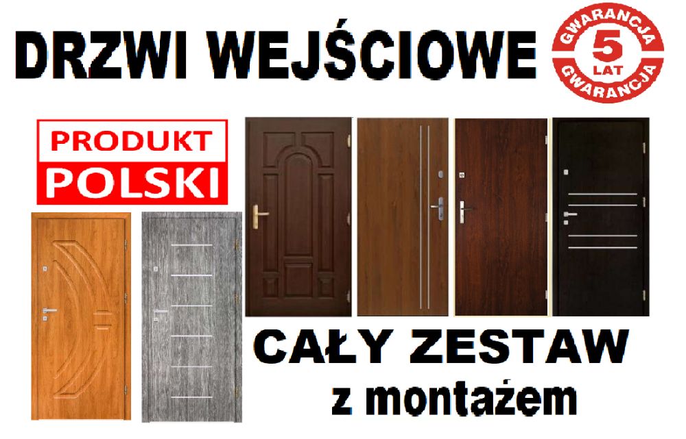 Drzwi z MONTAŻEM ,zewnętrzne ,WEJŚCIOWE, wewnątrzklatkowe do mieszkań.