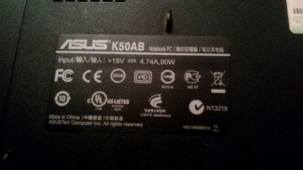 Asus k50ab по запчастям
