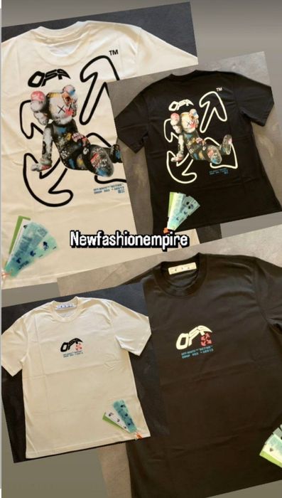 T-shirt off white Kaws  -  excelente qualidade