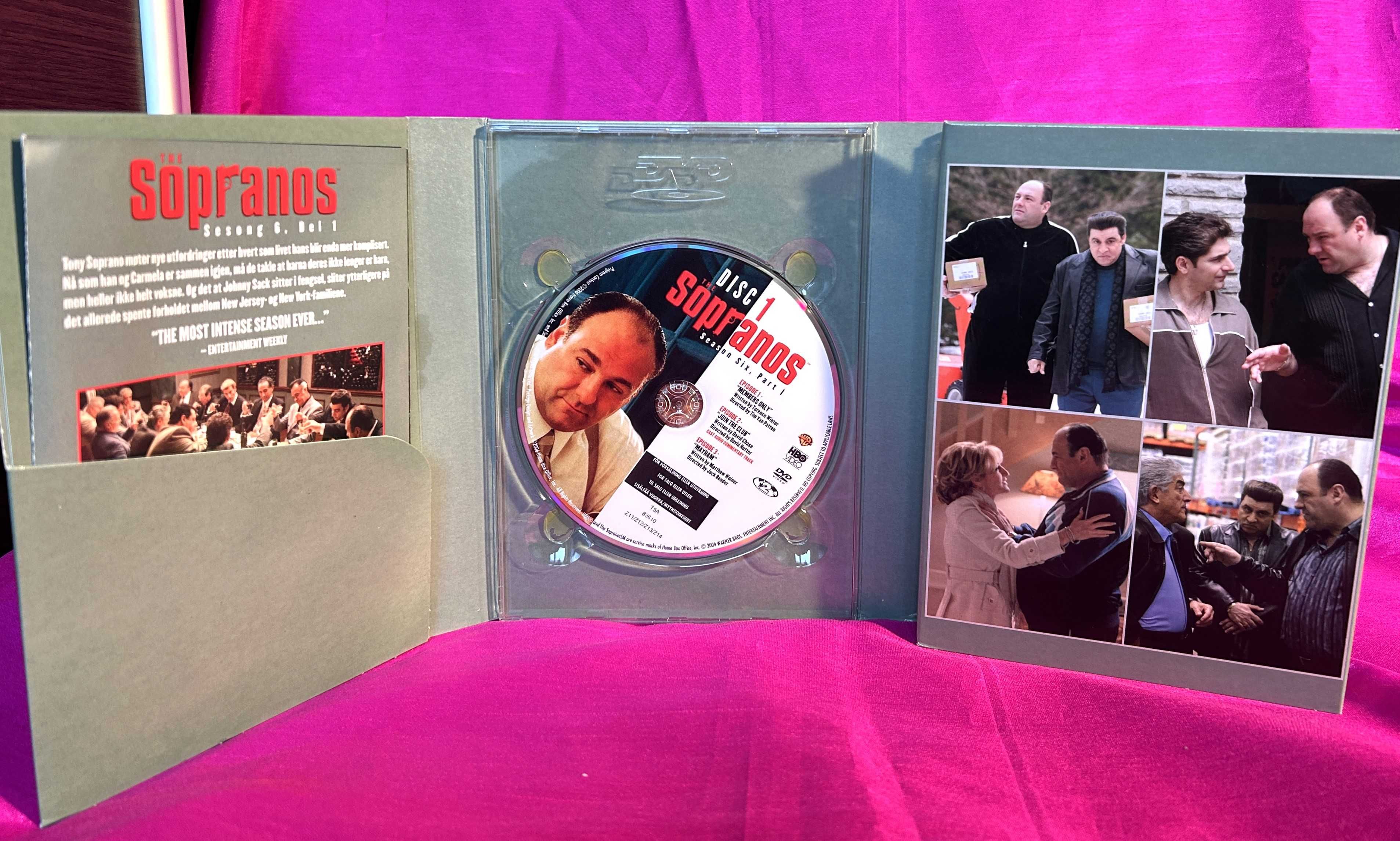 Rodzina Soprano, The Sopranos DVD, etui, album, wkładka , cztery płyty