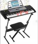 PIANINO CYFROWE Elektryczne KEYBOARD 61 KLAWISZY Krzesło podstawa
