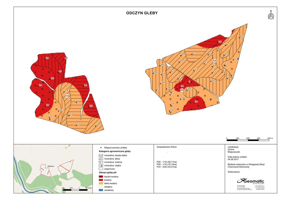 Próby glebowe, makroelementy (pH, fosfor, potas, magnez) EKOSCHEMAT