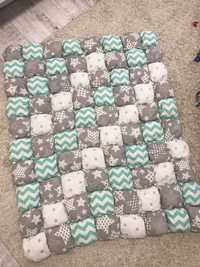 Новое двустороннее одеяло одеялко бомбон бонбон коврик для игр 110*100