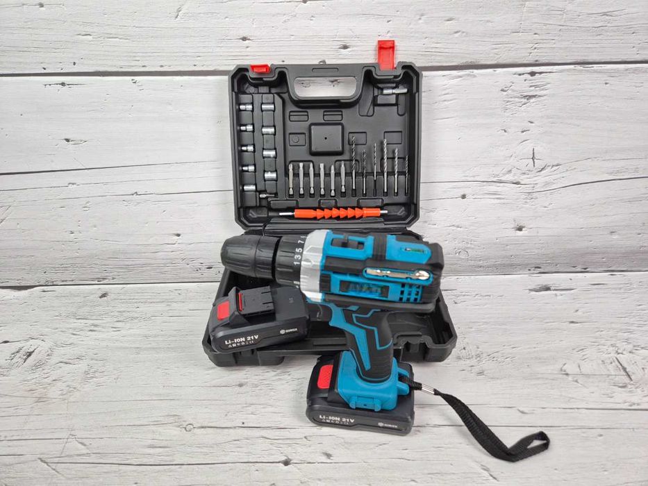 Promocja! Nowa wiertarko-wkrętarka akumulatorowa 21V z dwoma aku