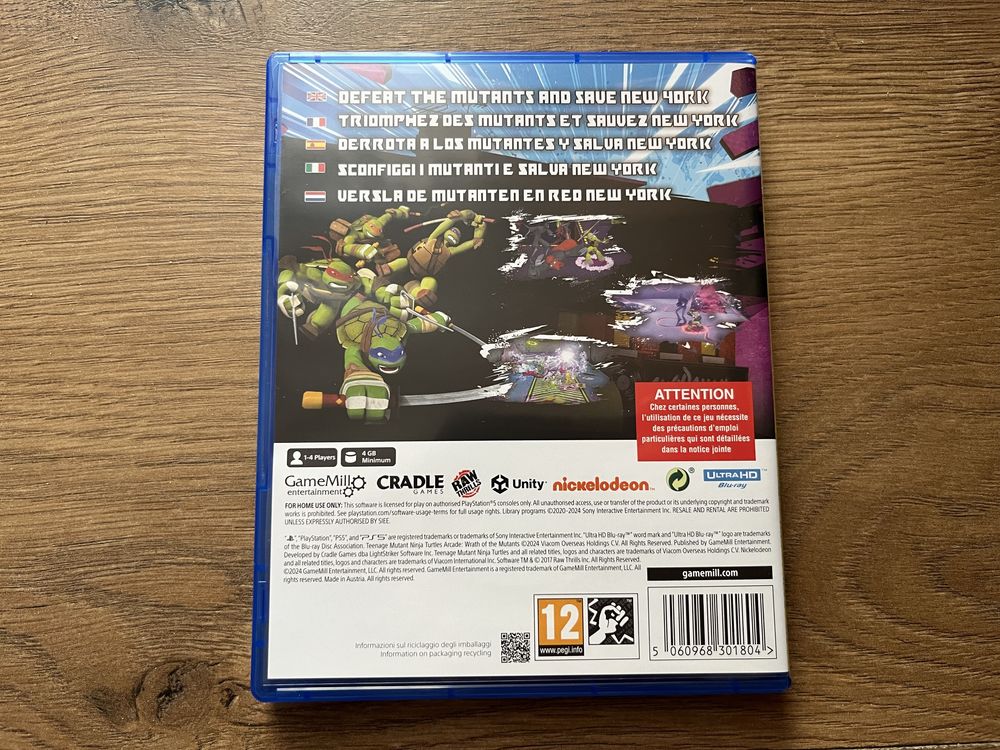 Gra TMNT Ninja Turtles Wrath of the mutants PS5