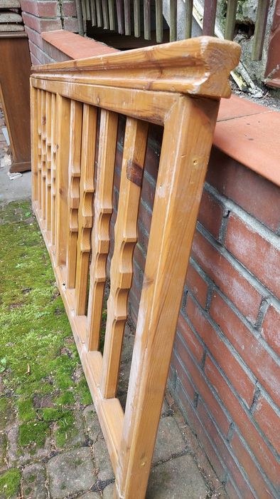 Barierki balustrady metalowo - drewniane