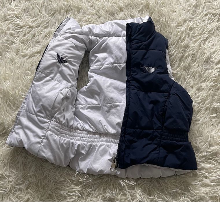 Kombinezon Michael Kors + dwustronna kamizelka Armani Jeans rozm. 68