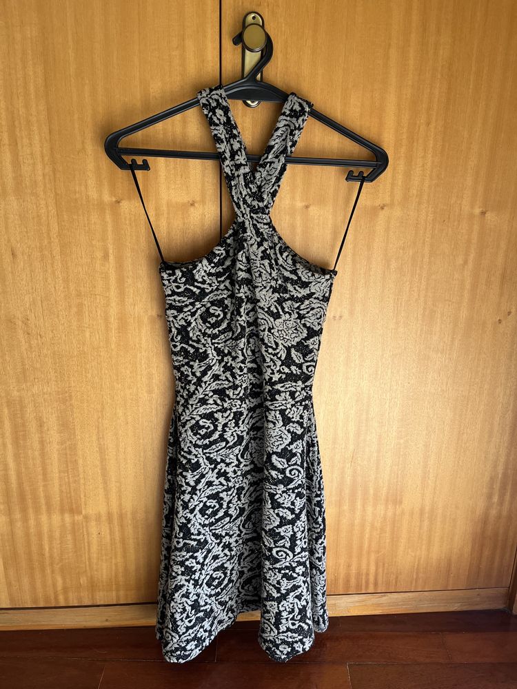 Vestido, Preto e Prateado da Pull&Bear
