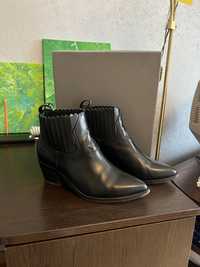 Черные ботильйоны, ботинки на каблуке под Dior