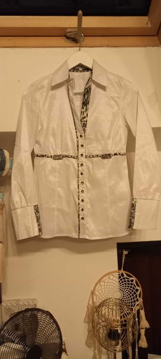 Koszula Roccobarocco S 36 nowa wiskoza biała