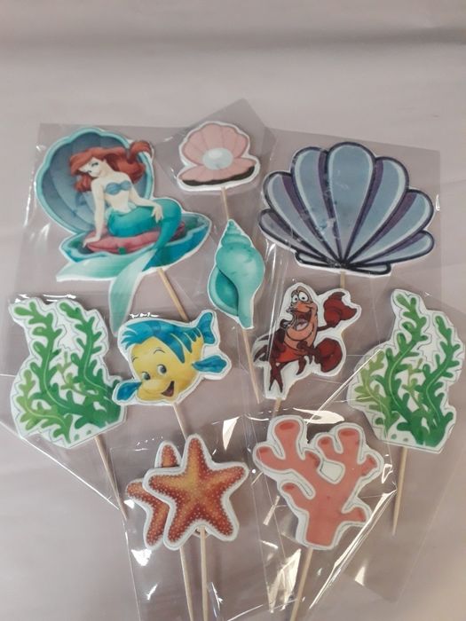 Сахарные украшения в торт для девочек