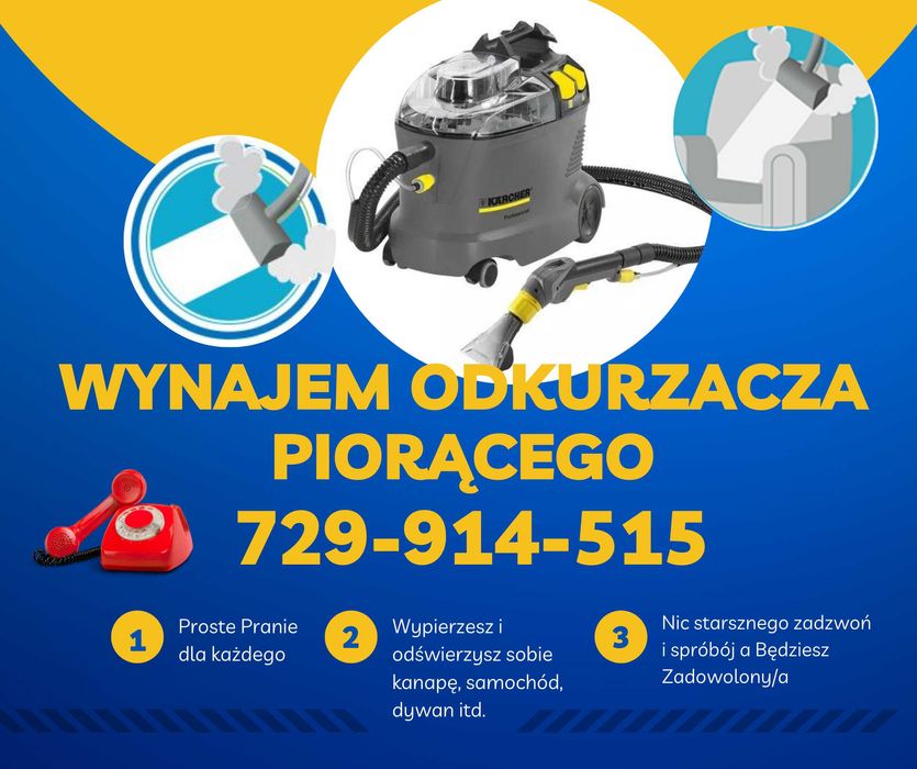 Wypożyczalnia/Wynajem odkurzacza piorącego KARCHER