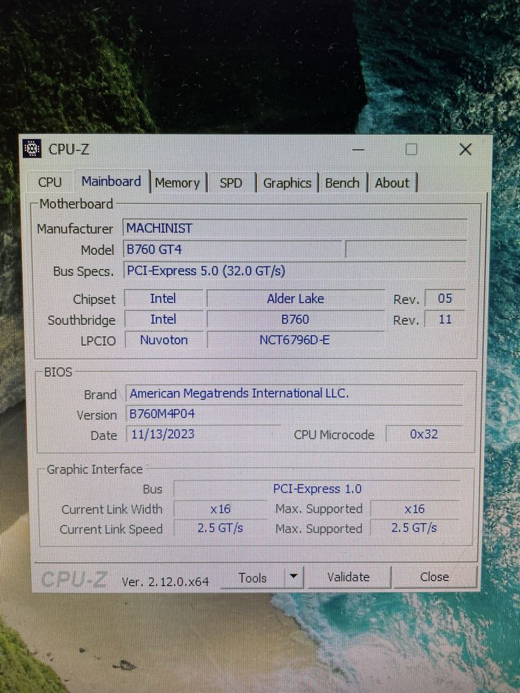Комплект i5 12400f B760 32GB DDR4