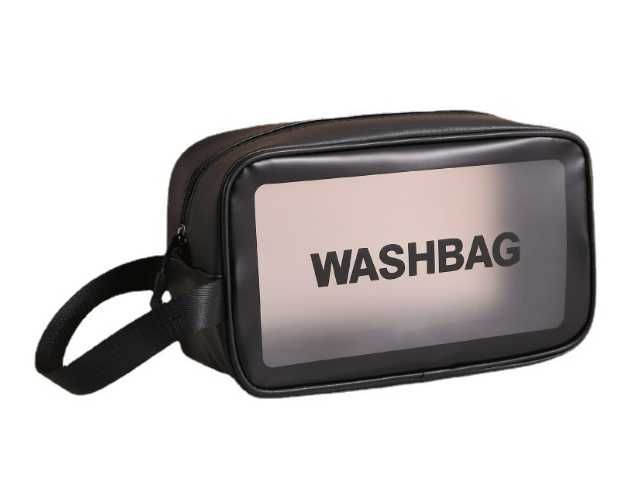 Kosmetyczka podróżna wodoodporna czarna 26 x 15 x 10 cm