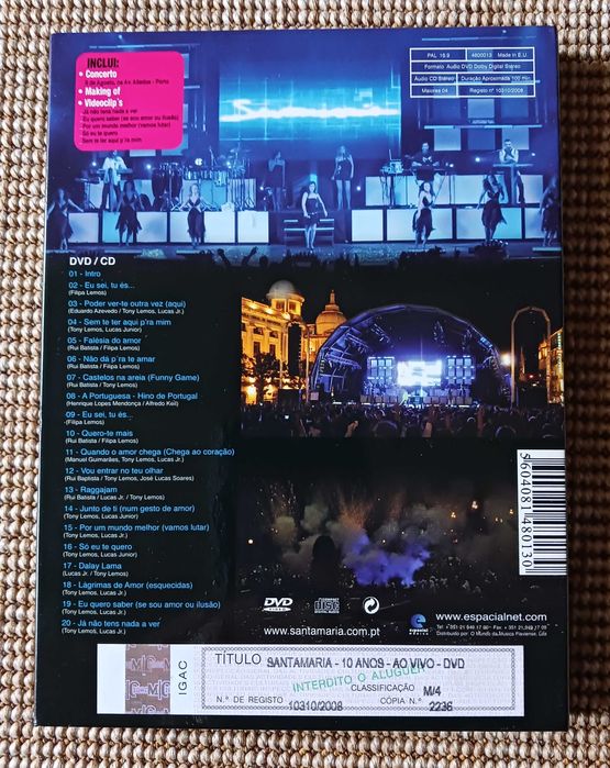 DVD musical dos Santa Maria