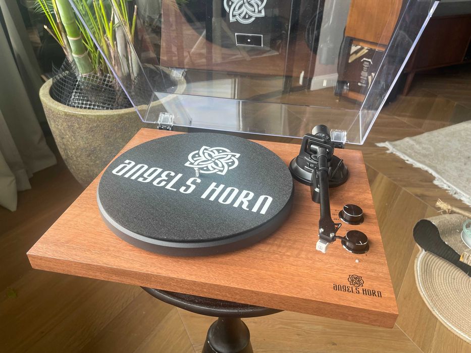 Zestaw stereo Angels Horn H0051 z gramofonem i kolumnami