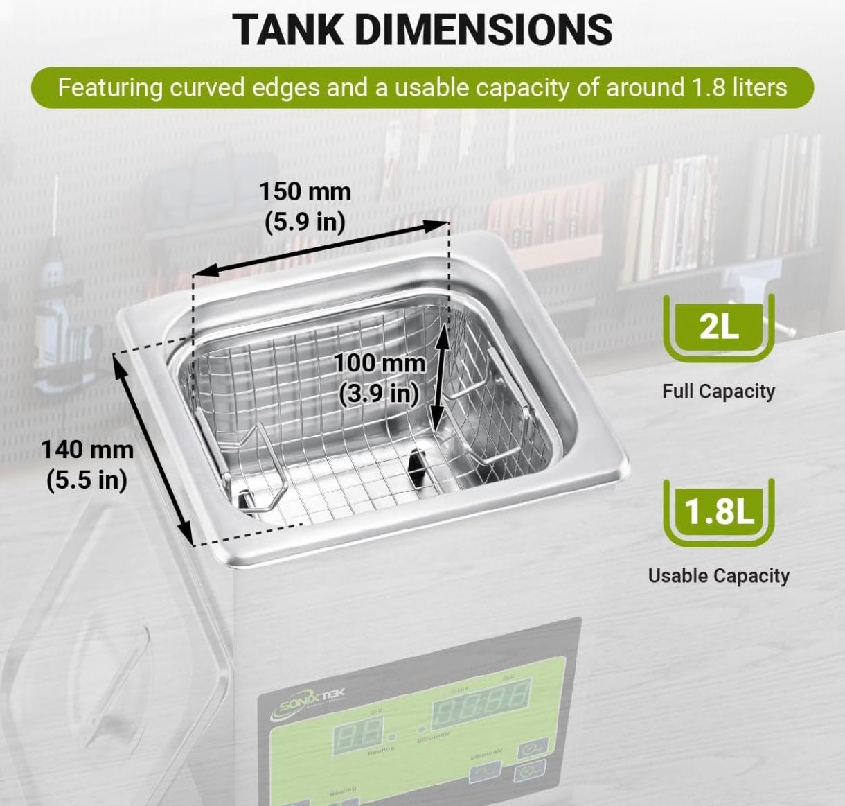 Máquina limpeza Ultra Sons  2L 60 W