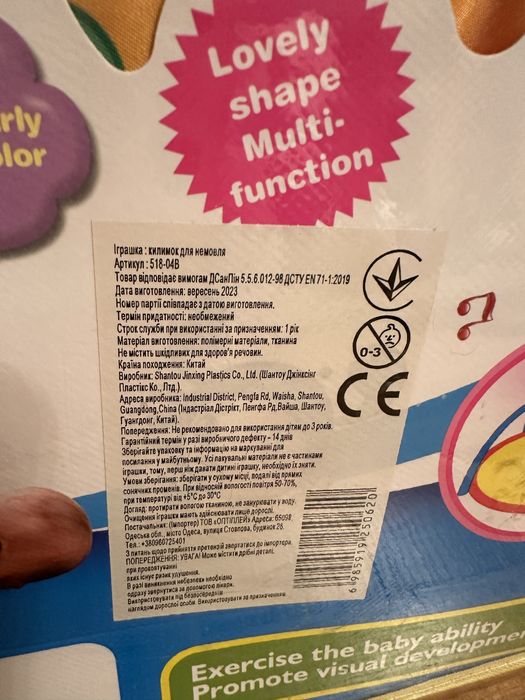 Килимок розвиваючий для немовлят