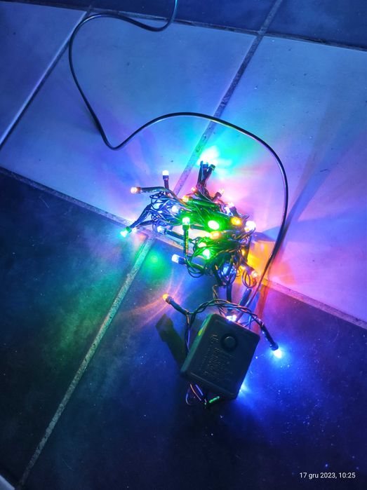 GIRLANDA świetlna LAMPKI CHOINKOWE SKLEPOWE 230V Sterownik zmian migań