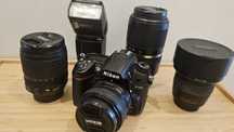 Nikon D7000 + 4 obiektywy + lampa GRATIS