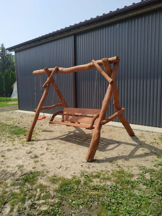Huśtawka ogrodowa dębowa