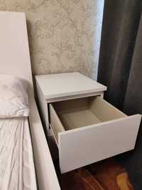 Прикроватная тумбочка, 2 ящика, белая,40х55 см. IKEA,