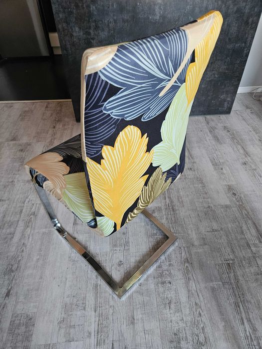 Pokrowce na krzesła elastyczne 4 sztuki kolorowe liście