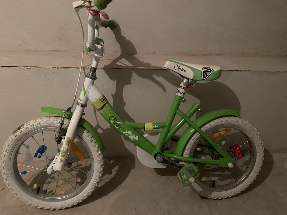 Rower dziecięcy Rock Kids CLOVER 16" green/white