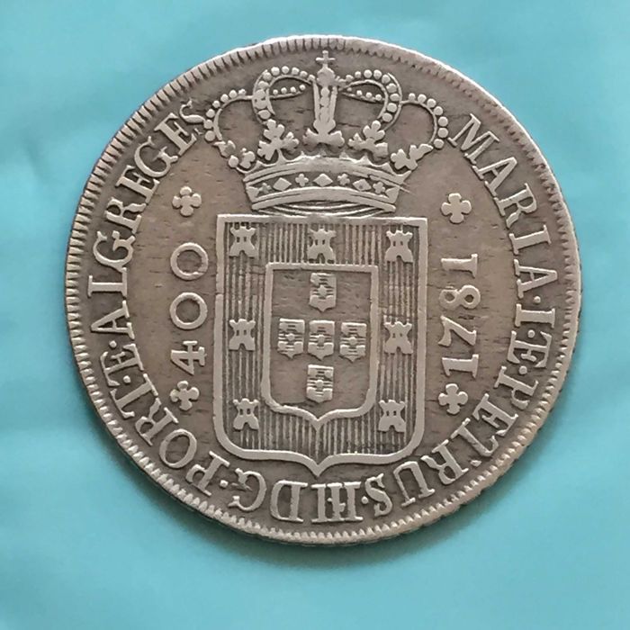 CRUZADO NOVO (480 réis) 1781 D. Maria I e D. Pedro III - prata