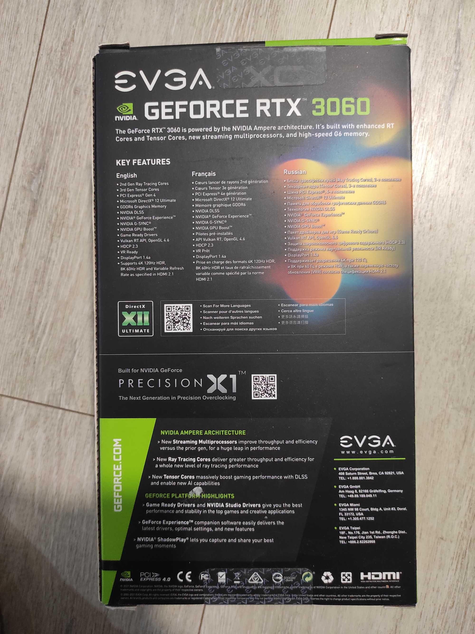 Видеокарта EVGA GeForce RTX 3060 XC GAMING